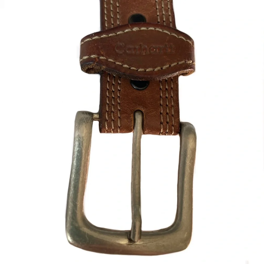 Carhartt Men’s Top Grain English Bridle Leather Belt Saddle Brown